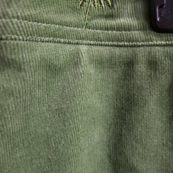 Lily Pulitzer Vintage Y2K Corduroy Skirt Green Womens 12 A Line Mini - Picture 4 of 9